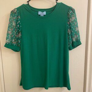 CeCe Green Women's Blouse, Size XS